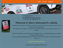 Tablet Screenshot of macromotorsport.co.uk